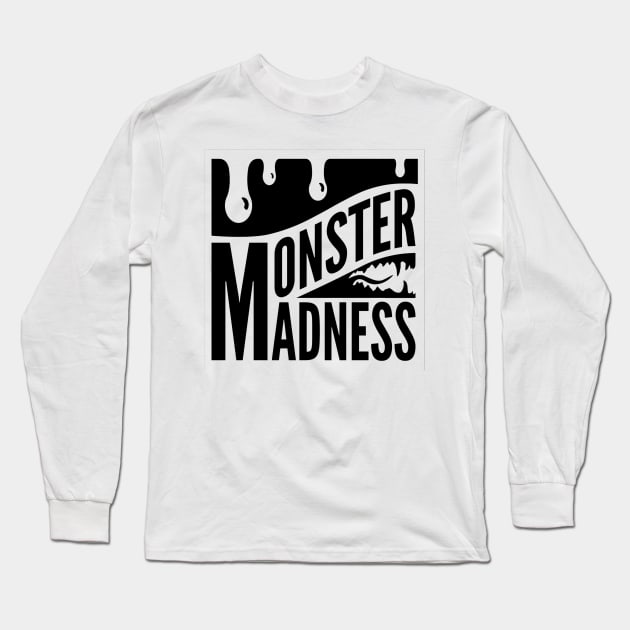 Monster Madness Original Logo - Invert Long Sleeve T-Shirt by Erika Gwynn